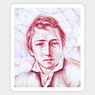 Heinrich Heine Portrait | Heinrich Heine Artwork | Line art Magnet